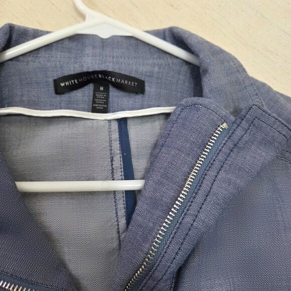 White House Black Market Woman's Blue Jacket size 8 - Picture 5 of 12